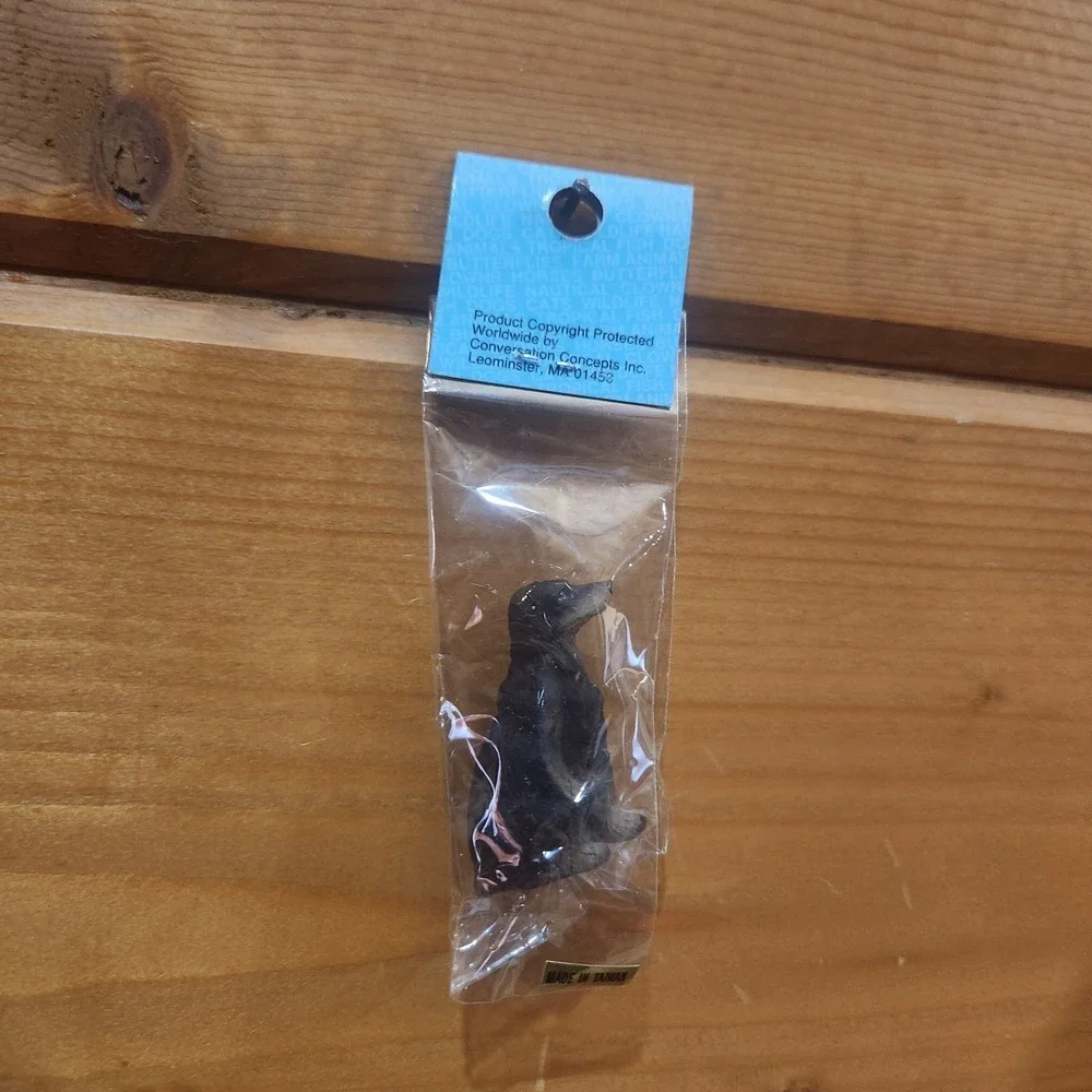 Black Doberman UnCropped Ear Dog Figurine Conversation Concept DTN-101A Vintage